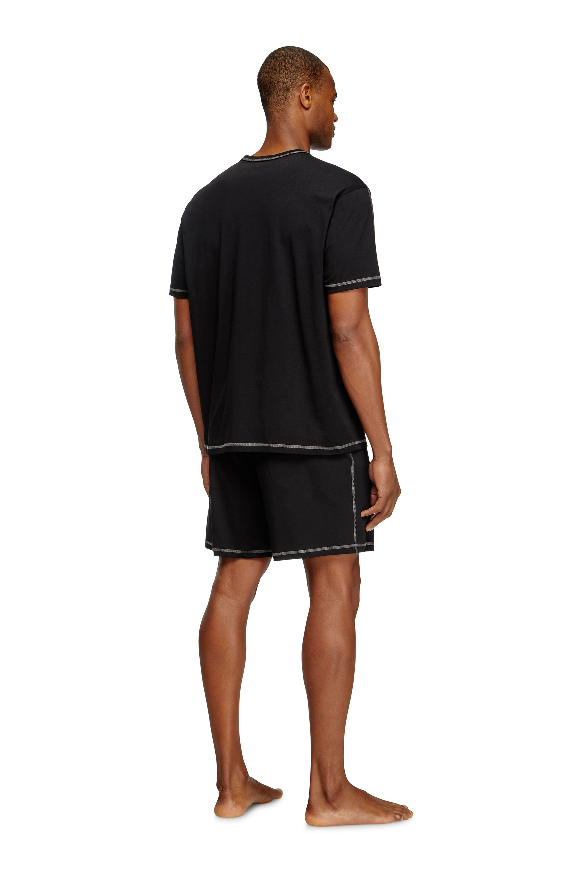 Diesel - SET-ADAM-D-CORE, Pigiama corto in jersey di cotone Uomo in Nero - 2