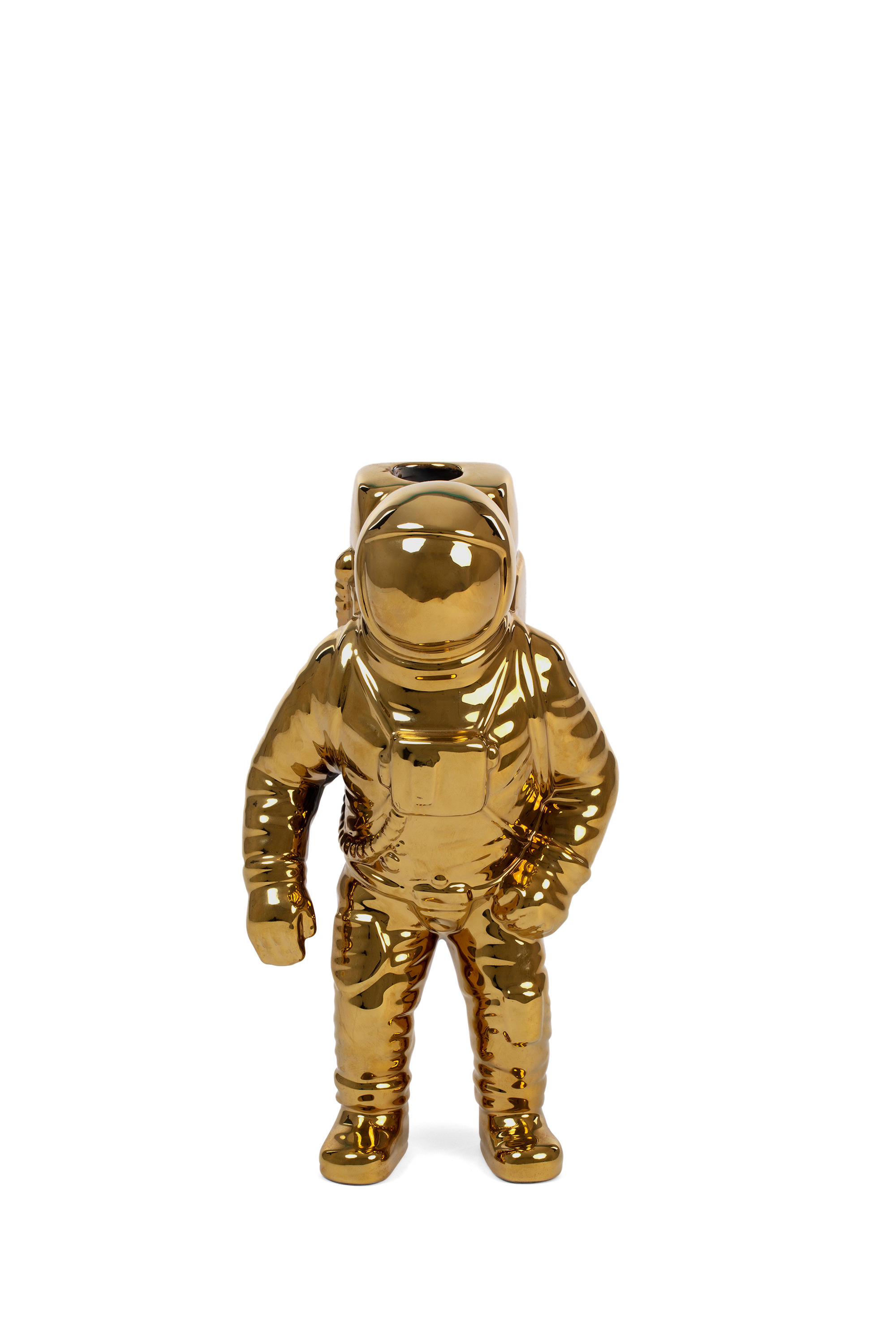 Diesel - 10933 COSMIC DINER, Unisex Vase aus Porzellan – „Cosmic Diner: Starman Gold“ in Gold - 1