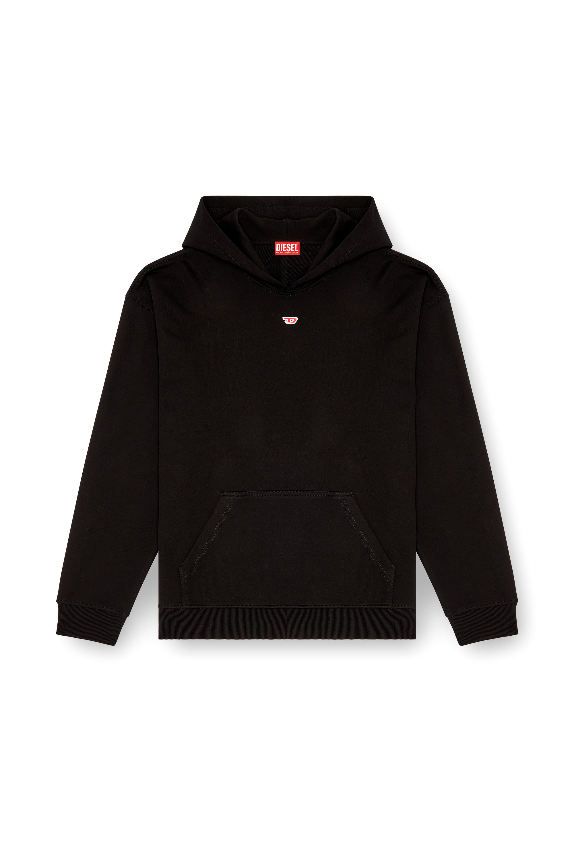 Diesel - S-BOXT-HOOD-D, Sweat-shirt à capuche avec empiècement D Homme in Noir - 3