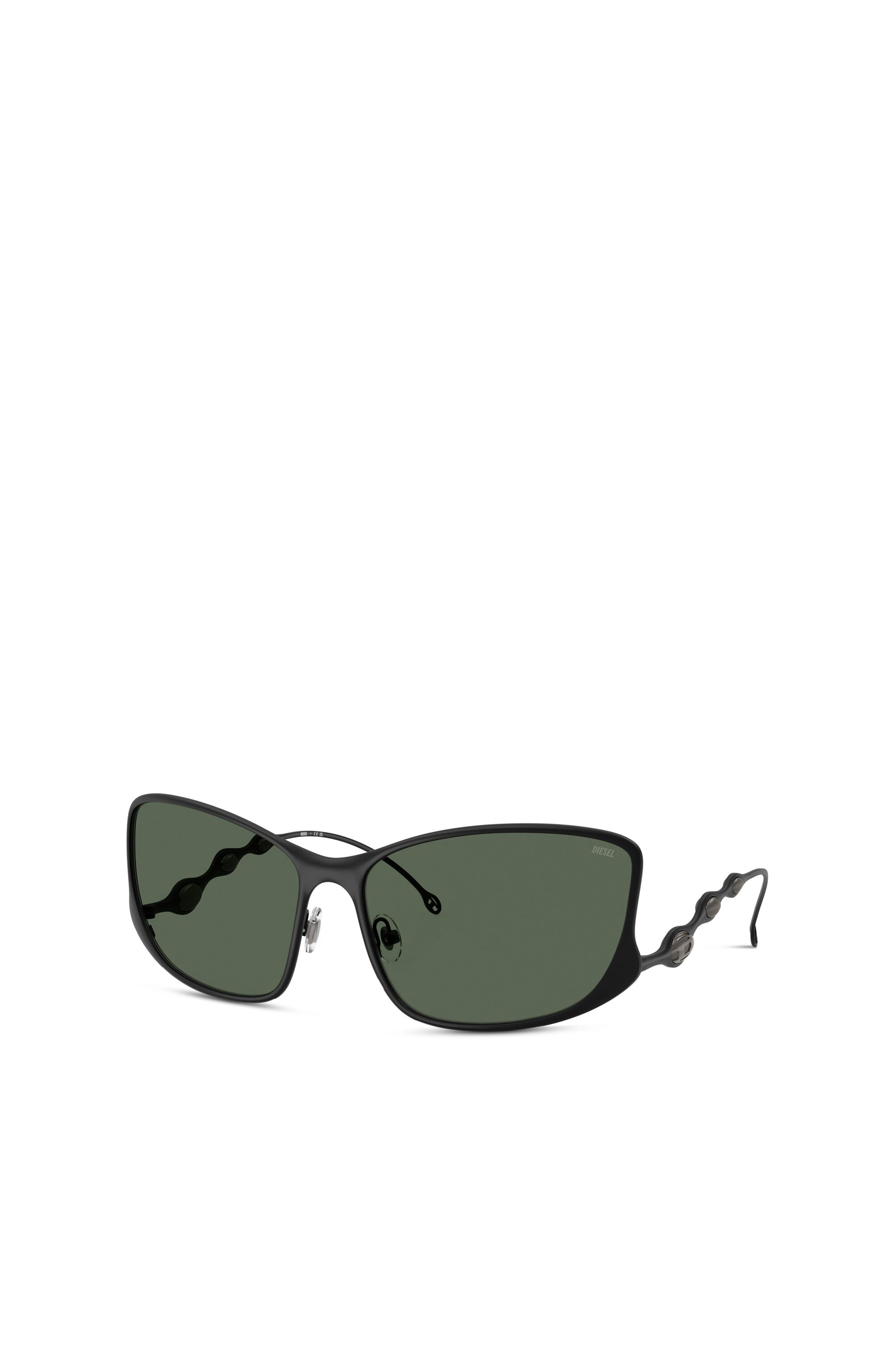 Diesel - 0DL1013, Occhiali da sole rettangolari Unisex in Verde - 1