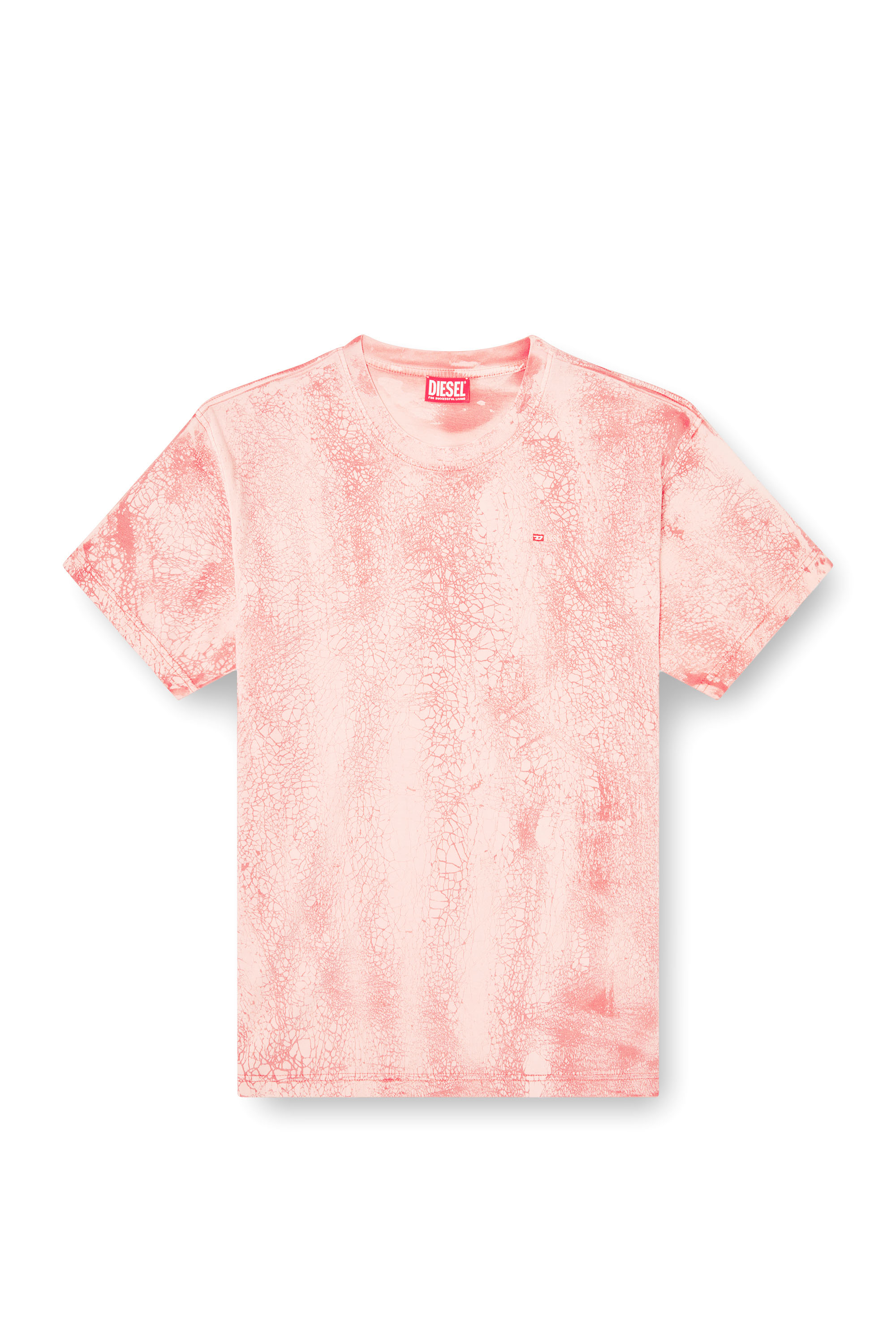 Diesel - T-NORM-T8, Herren T-Shirt aus gewachstem Jersey in Rosa - 3