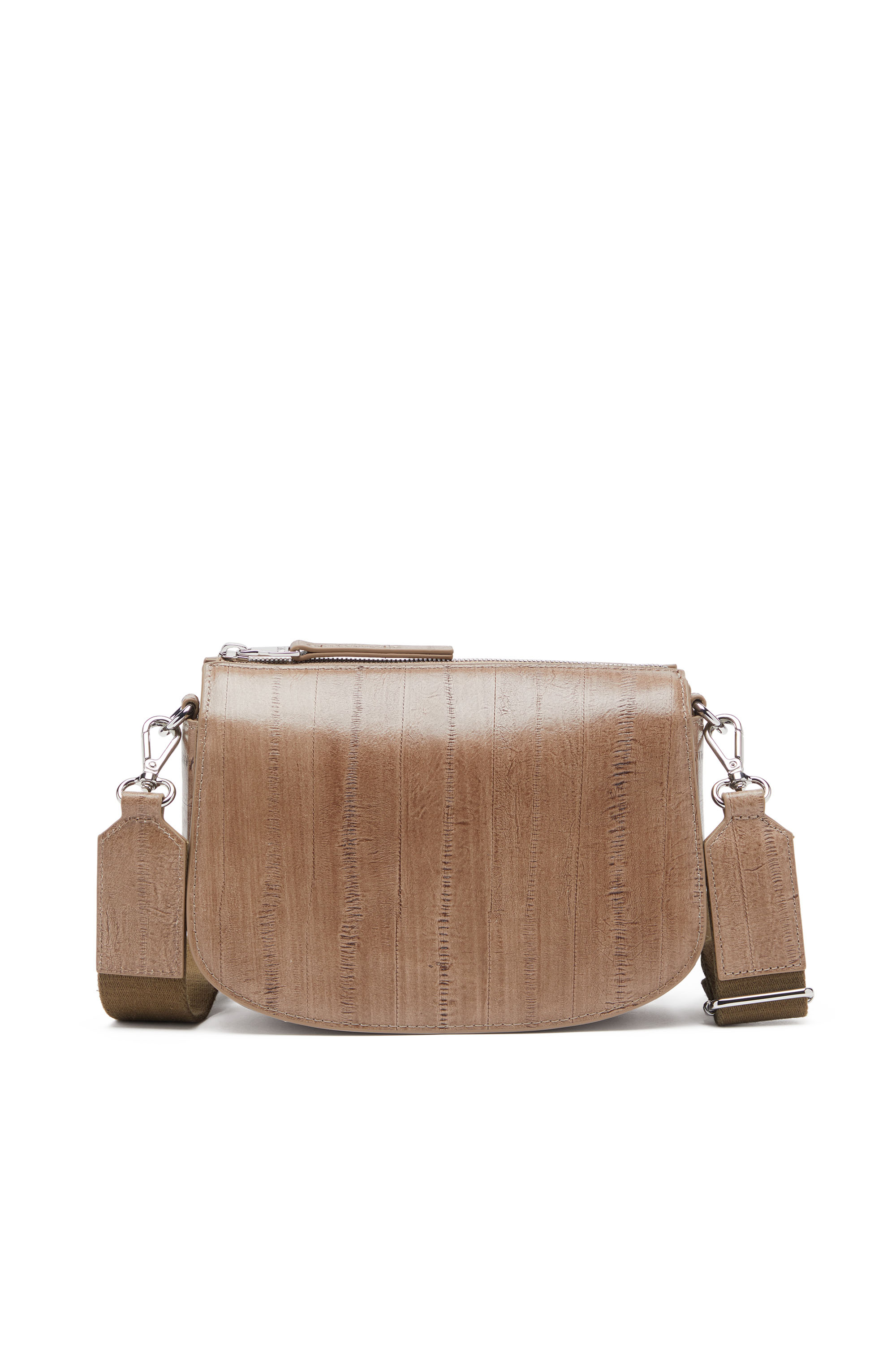 Diesel - 1DR CAMERA BAG, 1DR-Sac caméra en cuir effet anguille Mixte in Marron - 2