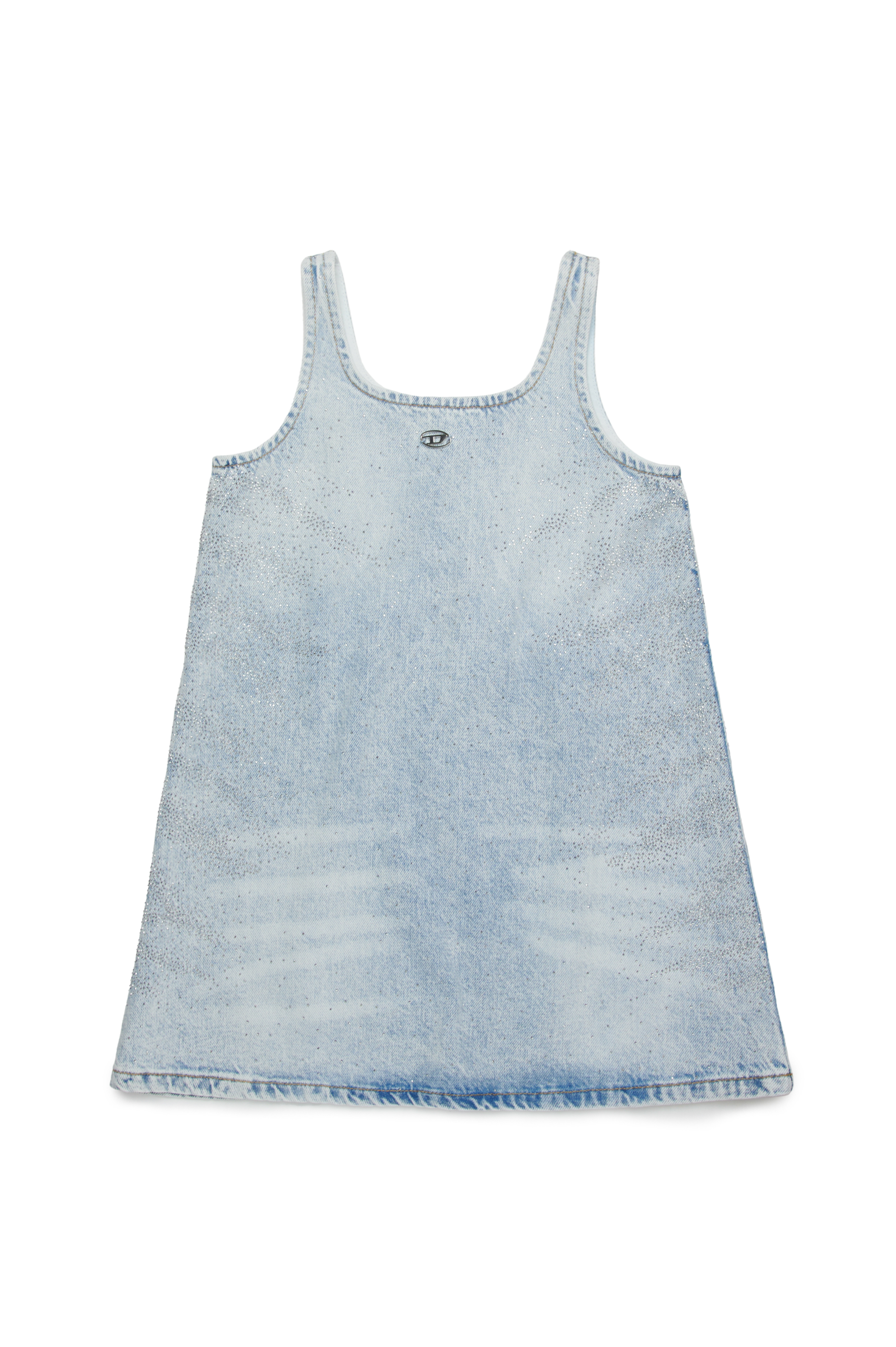 Diesel - DORY, Robe en denim avec micro-pierres Femme in Bleu - 1
