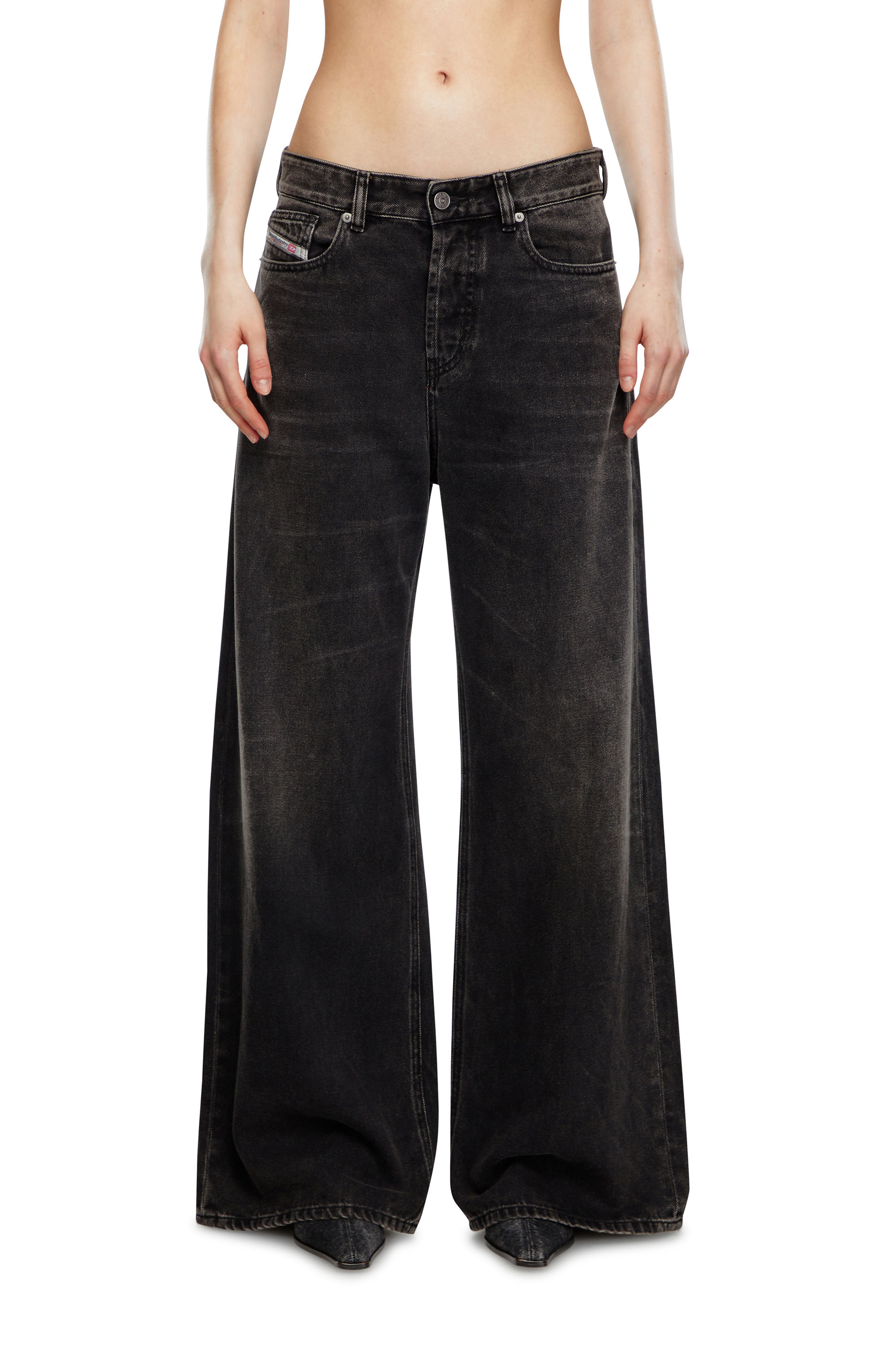 Diesel - Relaxed Jeans 1996 D-Sire 09J96 Femme, Noir/Gris foncé - Image 1