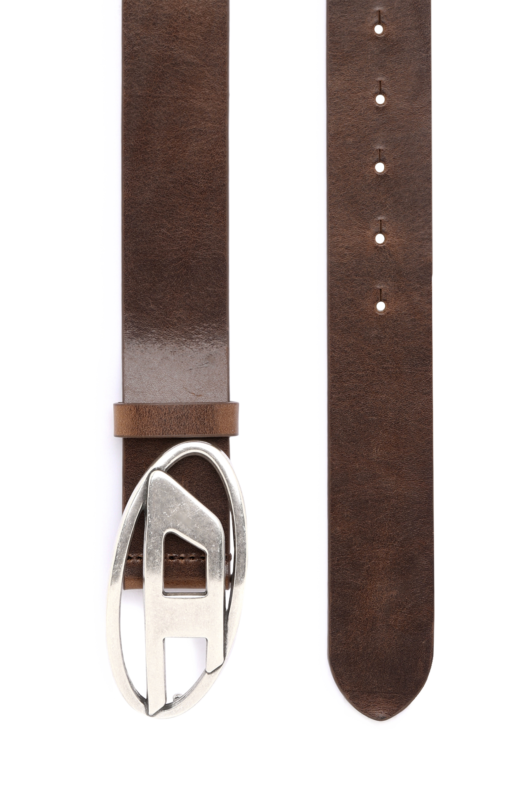 Diesel - B-1DR, Ceinture en cuir avec boucle D Homme in Marron - 2