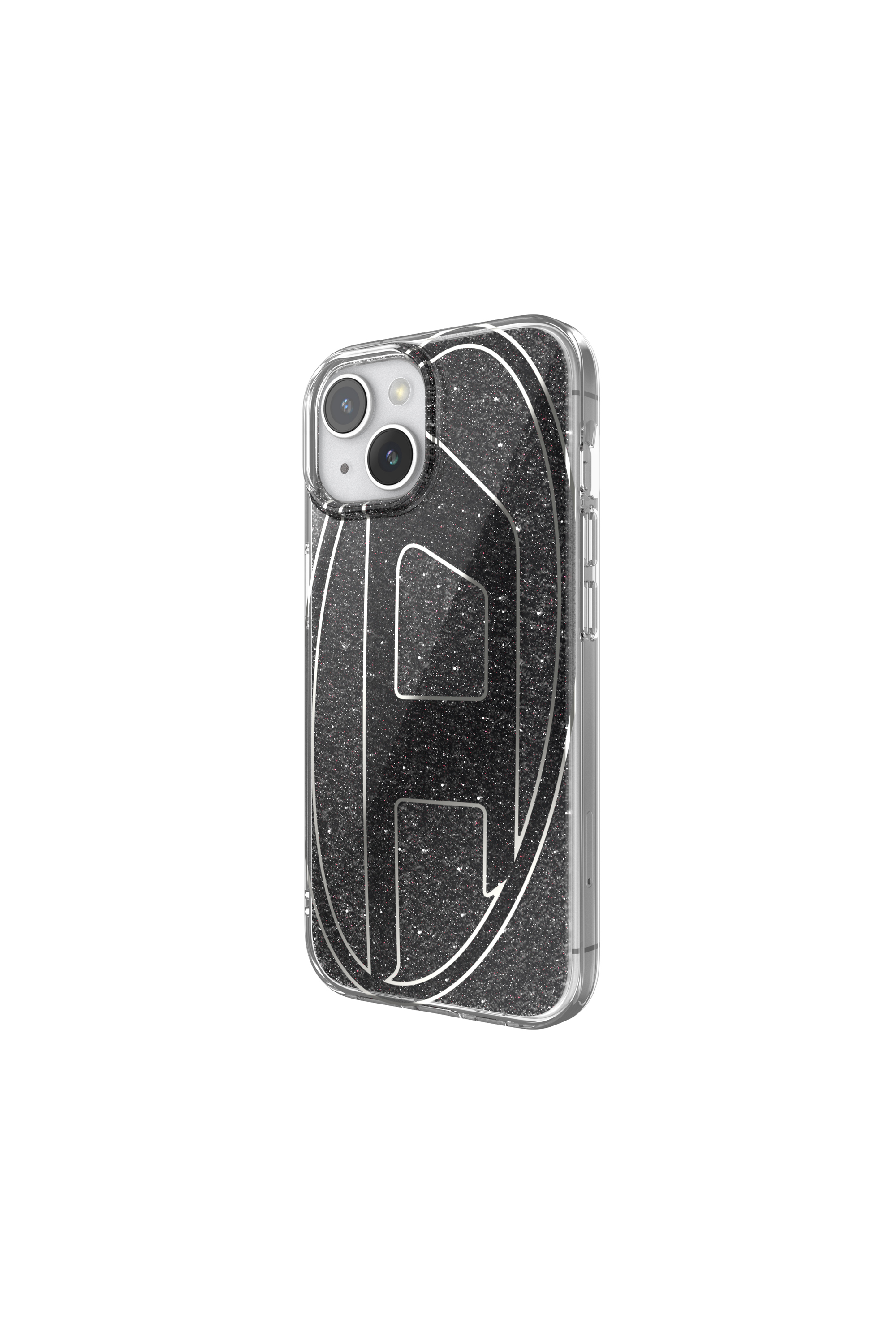 Diesel - 60023 AOP CASE, Unisex Glitter Case für iP 15 in Schwarz - 4