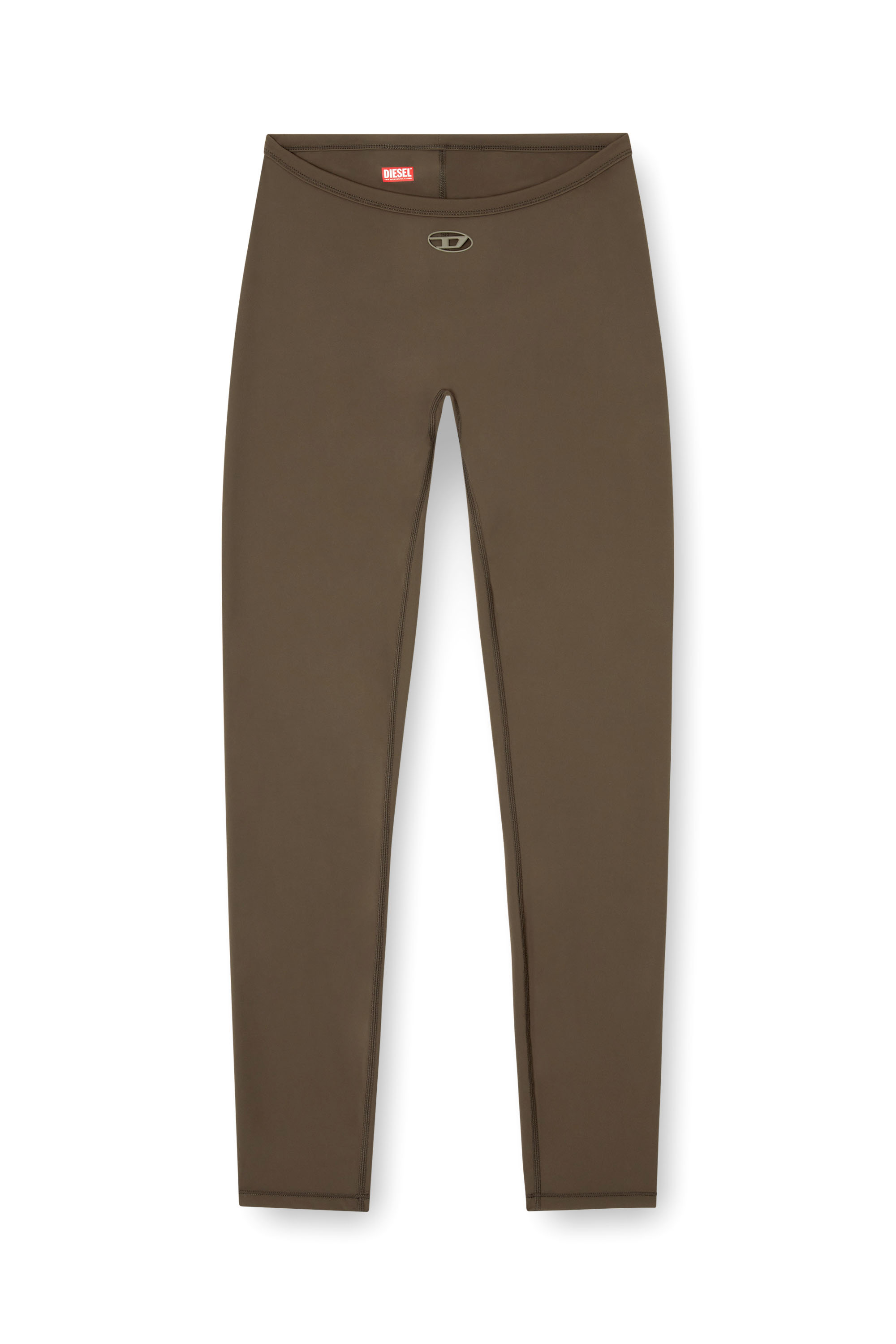 Diesel - MINA-UTLT, Damen Leggings aus Stretch-Nylon in Braun - 4