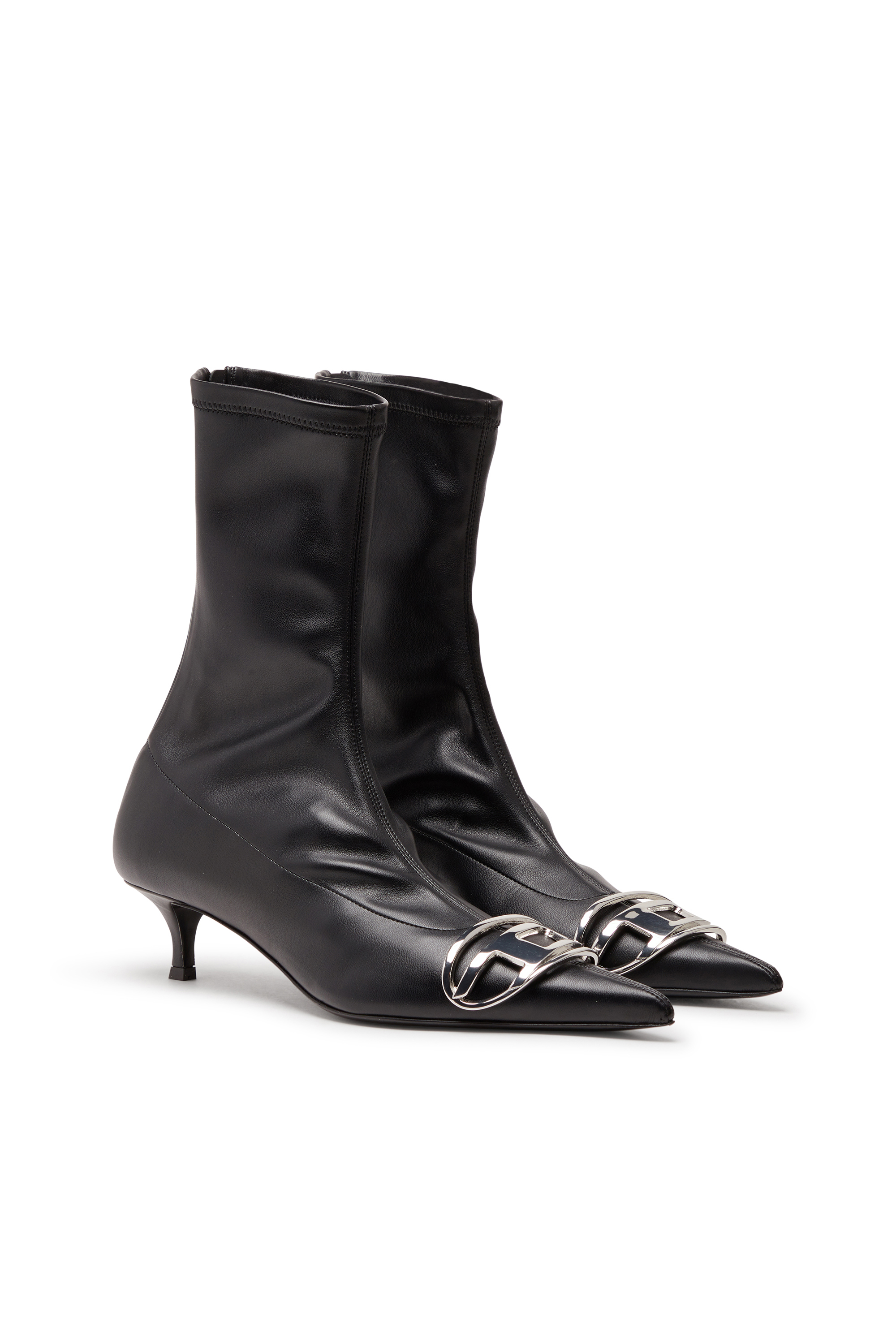 Diesel - D-VENUS KITTIE BT, D-Venus-Stivali a calzino con placca Oval D Donna in Nero - 2