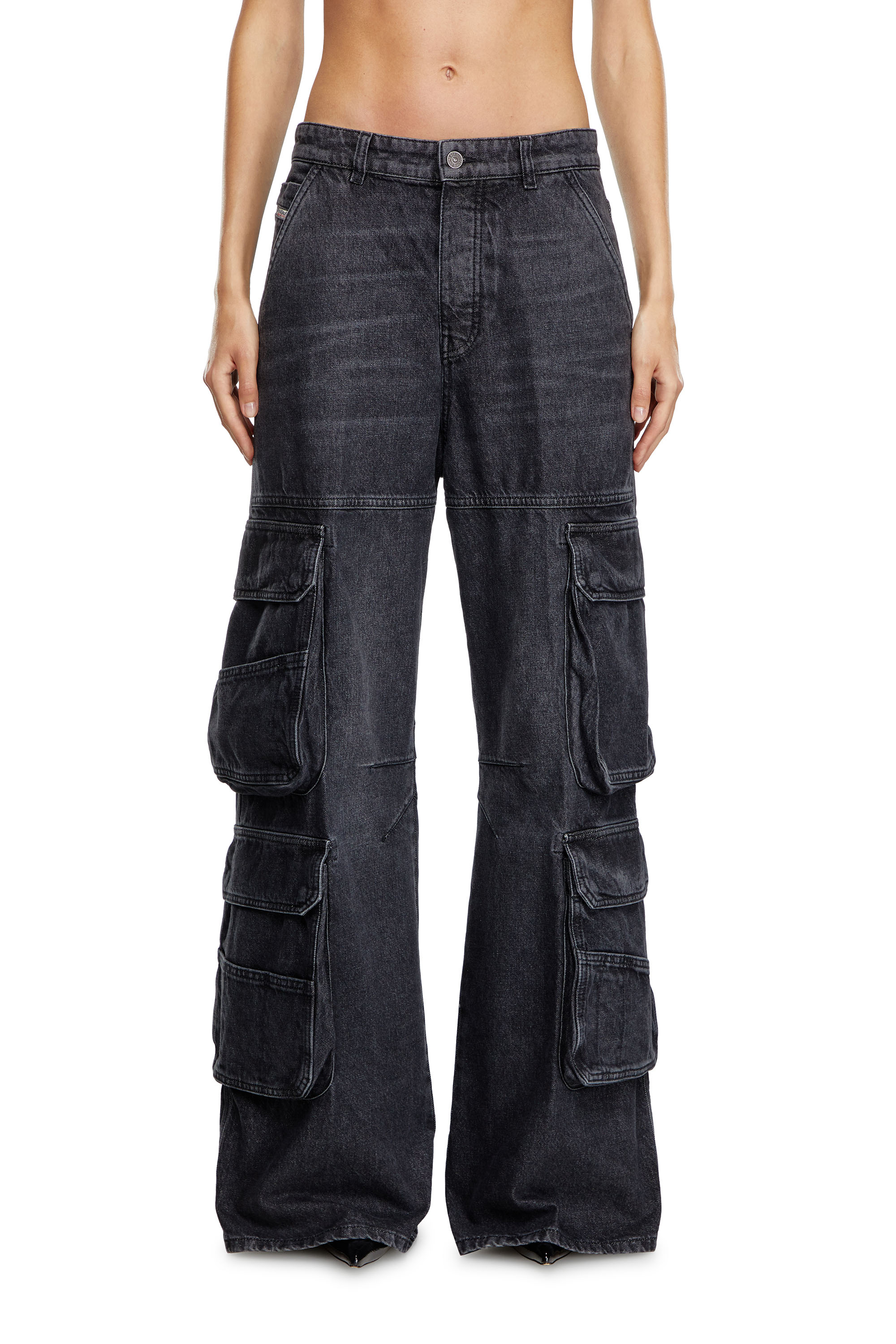 Diesel - Damen Relaxed Jeans 1996 D-Sire 0HLAA, Schwarz/Dunkelgrau - 1