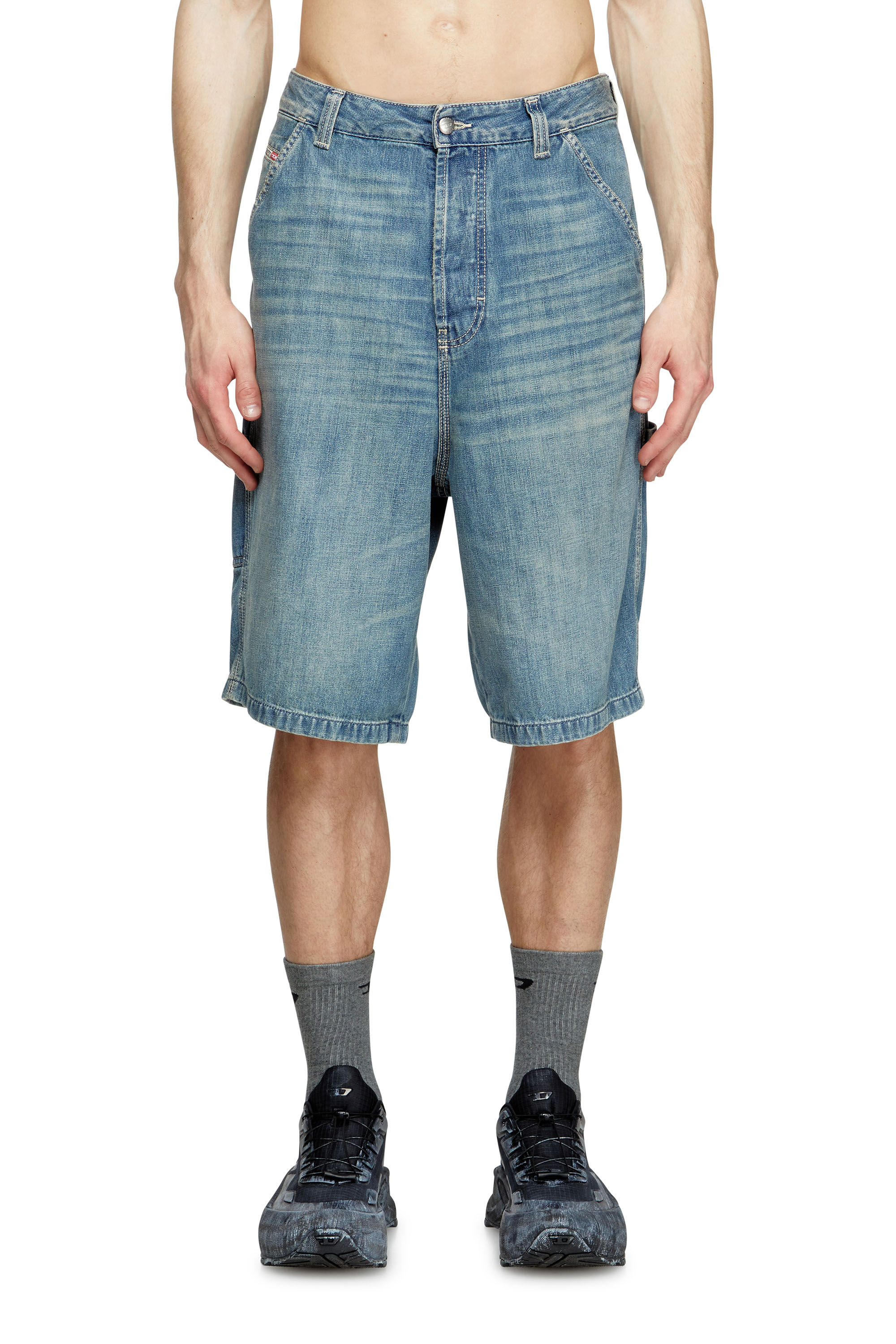 Diesel - D-LIVERY-W-SHORT, Short utility in denim Uomo in Blu - 1