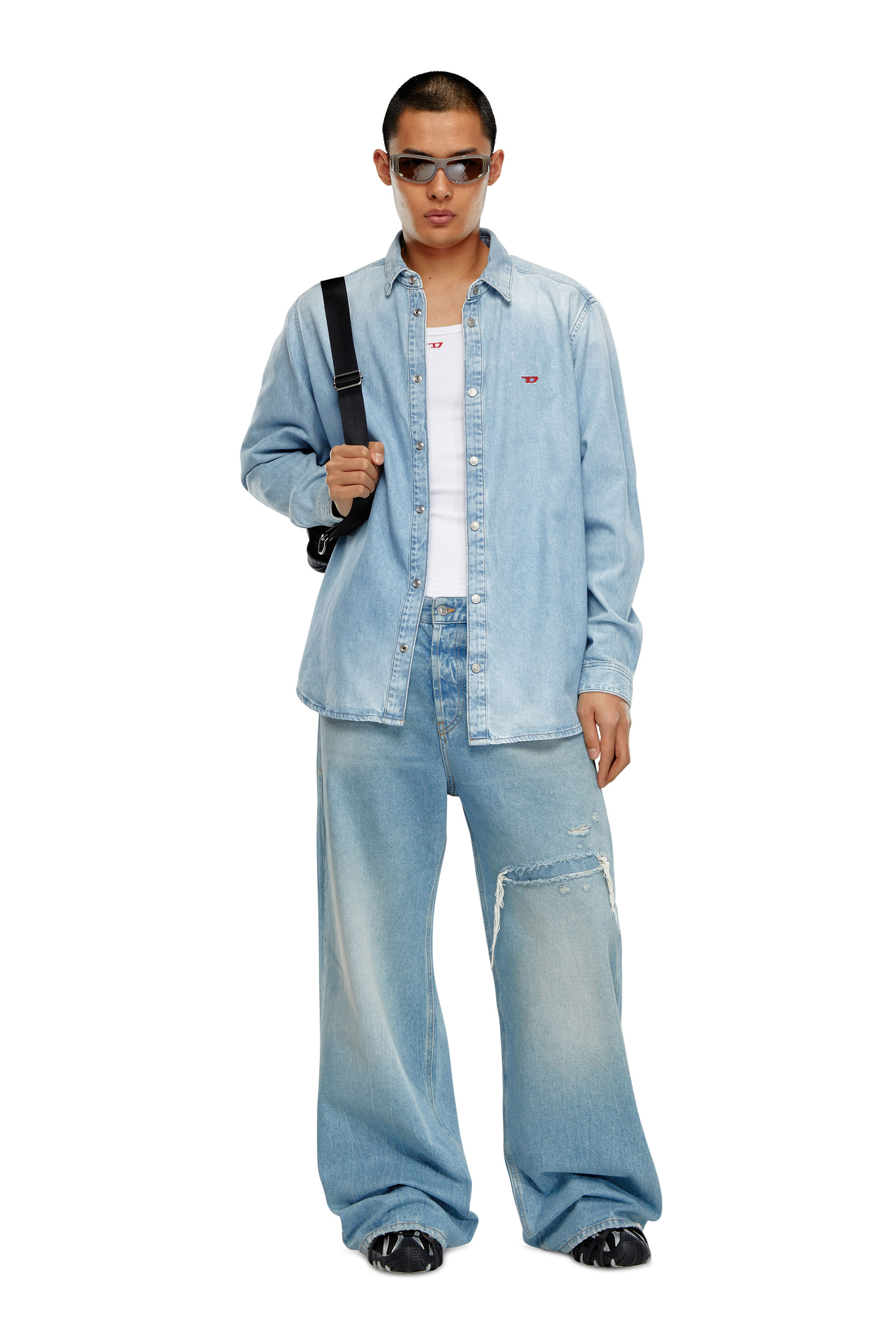 Diesel - D-SIMPLY, Camicia in denim Uomo in Blu - 2